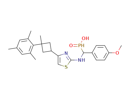 [(4-methoxyphenyl)({4-[3-methyl-3-(2,4,6-trimethylphenyl)cyclobutyl]-1,3-thiazol-2-yl}amino)methyl]phosphinic acid