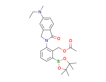 2-(5-(ethyl(methyl)amino)-1-oxoisoindolin-2-yl)-6-(4,4,5,5-tetramethyl-1,3,2-dioxaborolan-2-yl)benzyl acetate