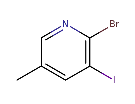 Molecular Structure of 65550-82-5 (2-BROMO-3-IODO-5-METHYLPYRIDINE)