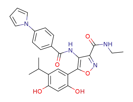 5-(2,4-dihydroxy-5-isopropylphenyl)-4-(4-pyrrolidin-1-ylbenzoylamino)isoxazole-3-carboxylic acid ethylamide
