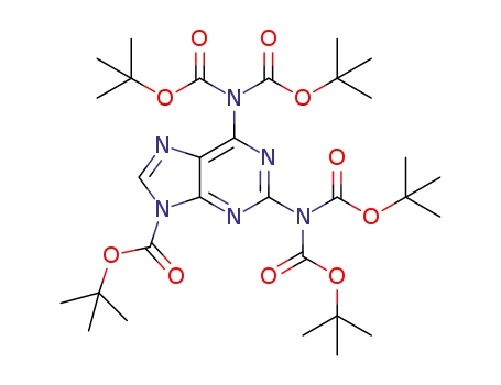 9,N<sub>2</sub>,N<sub>2</sub>,N<sub>6</sub>,N<sub>6</sub>-penta(Boc)-2,6-diaminopurine