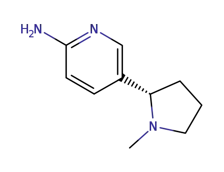 Molecular Structure of 30315-34-5 (2-Pyridinamine, 5-[(2S)-1-methyl-2-pyrrolidinyl]-)