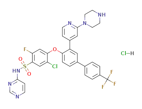 5-Chloro-2-fluoro-4-({3-[2-(piperazin-1-yl)pyridin-4-yl]-4'-(trifluoromethyl)biphenyl-4-yl}oxy)-N-(pyrimidin-4-yl)benzenesulfonamide hydrochloride salt