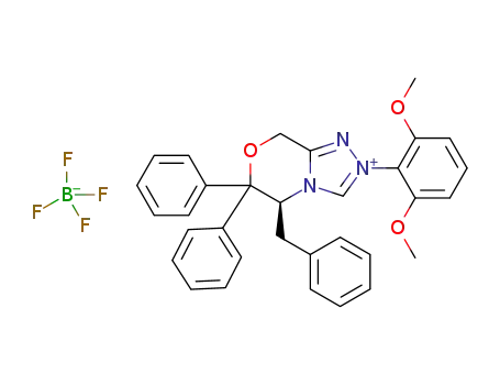 (S)-5-benzyl-2-(2,6-dimethoxyphenyl)-6,6-diphenyl-6,8-dihydro-5H-[1,2,4]triazolo[3,4-c][1,4]oxazin-2-ium tetrafluoroborate
