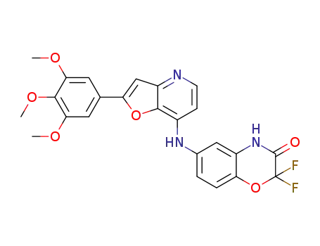 2,2-difluoro-6-[2-(3,4,5-trimethoxy-phenyl)-furo[3,2-b]pyridin-7-ylamino]-4H-benzo[1,4]oxazin-3-one