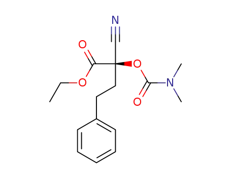 (R)-ethyl 2-cyano-2-((dimethylcarbamoyl)oxy)-4-phenylbutanoate