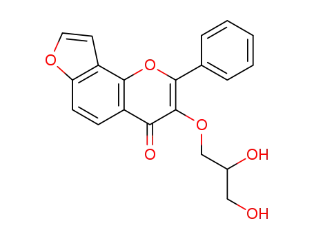 Molecular Structure of 1244042-49-6 (3-(2,3-dihydroxypropoxy)karanjonol)