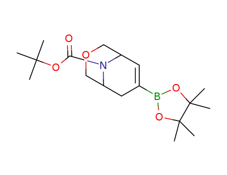 Molecular Structure of 1313034-29-5 (tert-butyl 7-(4,4,5,5-tetramethyl-1,3,2-dioxaborolan-2-yl)-3-oxa-9-azabicyclo[3 .3.1]non-6-ene-9-carboxylate)