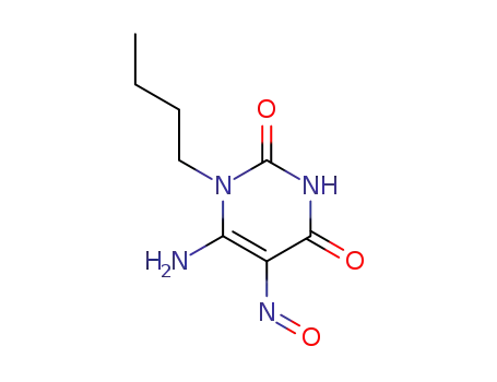 Molecular Structure of 76194-06-4 (6-amino-5-nitroso-1-n-butyl-1,3-dihydropyrimidine-2,4-dione)