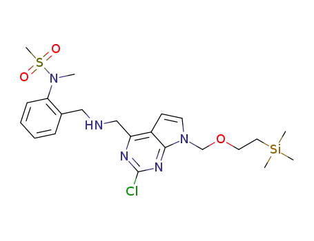 N-(2-(((2-chloro-7-((2-(trimethylsilyl)ethoxy)methyl)-7H-pyrrolo[2,3-d]pyrimidin-4-yl)methylamino)methyl)phenyl)-N-methylmethanesulfonamide