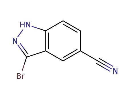 Molecular Structure of 395101-67-4 (3-BROMO-5-CYANO (1H)INDAZOLE)