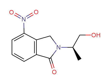 Molecular Structure of 1381925-26-3 (2-((R)-2-hydroxy-1-methyl-ethyl)-4-nitro-2,3-dihydroisoindol-1-one)