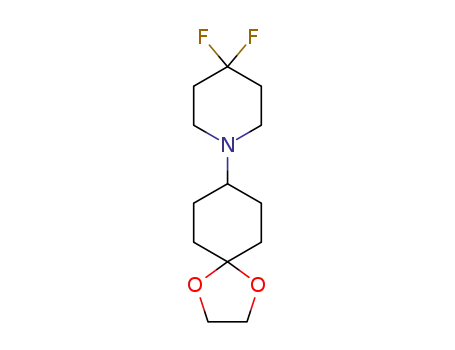 Molecular Structure of 1373516-35-8 (1-(1,4-dioxa-spiro[4.5]dec-8-yl)-4,4-difluoro-piperidine)