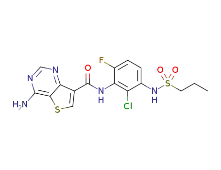 4-aminothieno[3,2-d]pyrimidine-7-carboxylic acid [2-chloro-6-fluoro-3-(propane-1-sulfonylamino)phenyl]amide