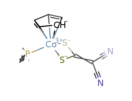 (cyclopentadienyl)Co(PMe<sub>2</sub>Ph)(1,1-dicyanoethylene-2,2-dithiolate)