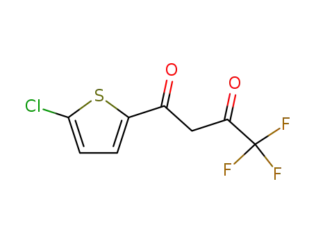 Molecular Structure of 326-73-8 (1-(5-CHLORO-THIOPHEN-2-YL)-4,4,4-TRIFLUORO-BUTANE-1,3-DIONE)