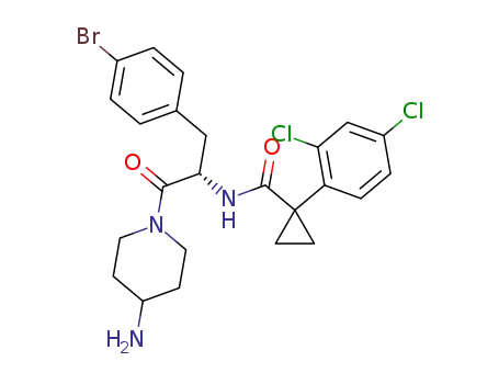 N-{(1S)-2-(4-aminopiperidin-1-yl)-1-[(4-bromophenyl)-methyl]-2-oxoethyl}-1-(2,4-dichlorophenyl)cyclopropanecarboxamide
