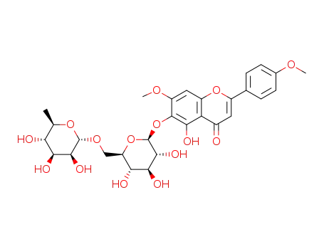 5,6-dihydroxy-7,4'-dimethoxyflavone-6-O-α-D-rhamnosyl-(1->6)-β-D-glucose