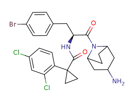 N-{(1S)-2-(3-amino-8-azabicyclo[3.2.1]oct-8-yl)-1-[(4-bromophenyl)methyl]-2-oxoethyl}-1-(2,4-dichlorophenyl)cyclopropanecarboxamide