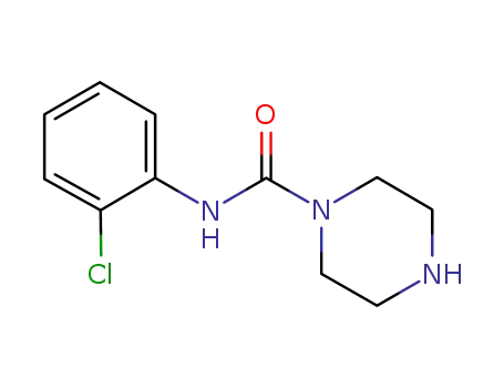 Molecular Structure of 801228-28-4 (PIPERAZINE-1-CARBOXYLIC ACID (2-CHLORO-PHENYL)-AMIDE)