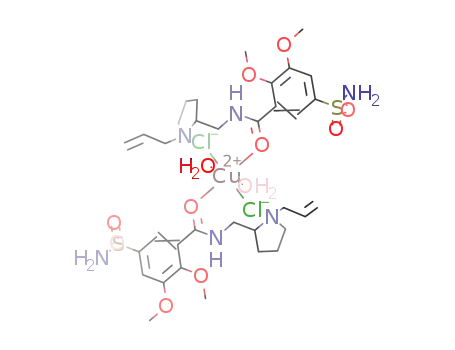 [Cu(N-((1-allyl-2-pyrrolidinyl)methyl)-5-sulfamoyl-2-veretramide)2Cl<sub>2</sub>(H<sub>2</sub>O)2]