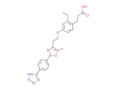 3-[2-ethyl-4-(2-{5-methyl-2-[4-(1H-tetrazol-5-yl)phenyl]oxazol-4-yl}ethoxy)phenyl]propanoic acid