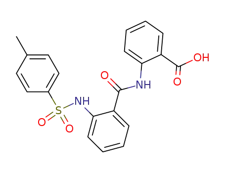 Molecular Structure of 35889-75-9 (2-({2-[(4-methylbenzene)sulfonamido]benzene}amido)benzoic acid)