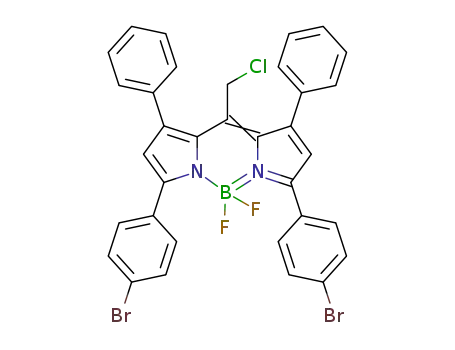 8-chloromethyl-4,4-difluoro-1,7-diphenyl-3,5-di(1-bromophenyl)-4-bora-3a,4a-diaza-s-indacene