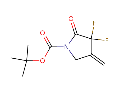 Molecular Structure of 1055306-64-3 (tert-butyl 3,3-difluoro-4-methylidene-2-oxopyrrolidine-1-carboxylate)