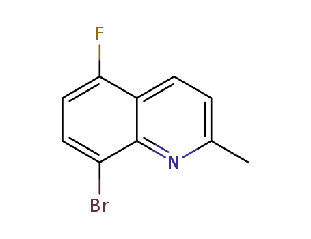 Molecular Structure of 904694-59-3 (8-bromo-5-fluoro-2-methylquinoline)