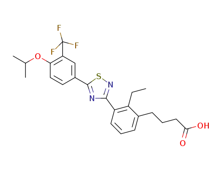 4-(2-ethyl-3-(5-(4-isopropoxy-3-(trifluoromethyl)phenyl)-1,2,4-thiadiazol-3-yl)phenyl)butanoic acid