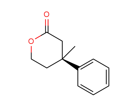 Molecular Structure of 1392278-10-2 ((S)-4-methyl-4-phenyltetrahydro-2H-pyran-2-one)