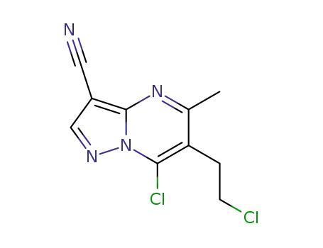 7-Chloro-6-(2-chloroethyl)-5-methylpyrazolo[1,5-a]pyrimidine-3-carbonitrile