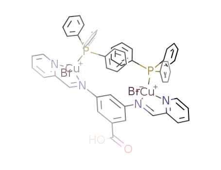 [(CuBrPPh<sub>3</sub>)2(3,5-bis(pyridinylimino)benzoic acid)]