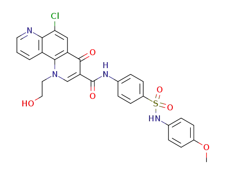6-chloro-1-(2-hydroxyethyl)-4-oxo-1,4-dihydro[1,7]phenanthroline-3-carboxylic acid [4-(4-methoxyphenylsulfamoyl)phenyl]amide