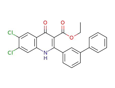 ethyl 2-([1,1'-biphenyl]-3-yl)-6,7-dichloro-4-oxo-1,4-dihydroquinoline-3-carboxylate