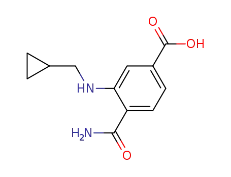 Molecular Structure of 1149383-72-1 (4-(aminocarbonyl)-3-[(cyclopropylmethyl)amino]benzoic acid)