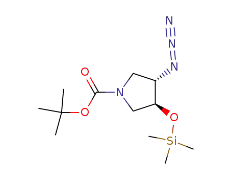 (3S,4S)-3-azido-4-(trimethylsilanyloxy)pyrrolidine-1-carboxylic acid tert-butyl ester