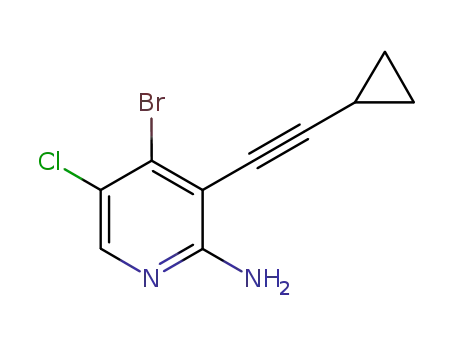 4-bromo-5-chloro-3-(cyclopropylethynyl)-2-pyridinamine