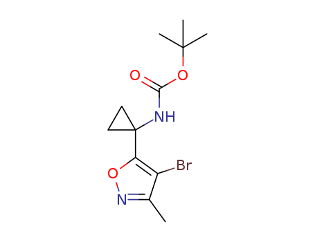 tert-butyl (1-(4-bromo-3-methylisoxazol-5-yl)cyclopropyl)carbamate