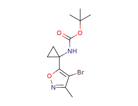 tert-butyl (1-(4-bromo-3-methylisoxazol-5-yl)cyclopropyl)carbamate