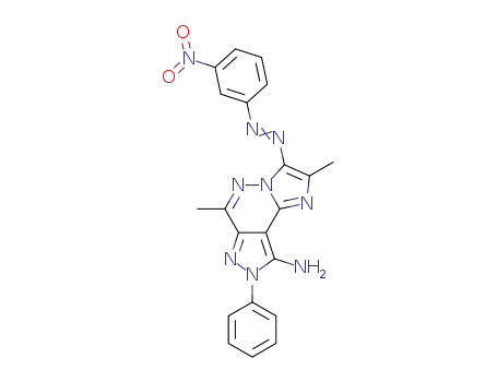 2,6-dimethyl-3-[m-nitrophenylazo]-8-phenyl-9-amino-imidazo[1,2-b]pyrazolo[4,3-d]pyridazine