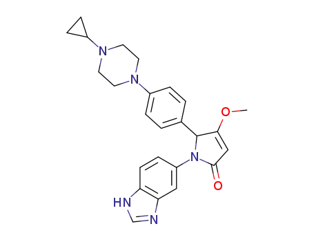 1-(1H-Benzo[d]imidazol-5-yl)-5-(4-(4-cyclopropylpiperazin-1-yl)phenyl)-4-methoxy-1H-pyrrol-2(5H)-one