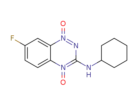 Molecular Structure of 1383844-79-8 (3-(cyclohexylamino)-7-fluorobenzo[e][1,2,4]triazine-1,4-dioxide)