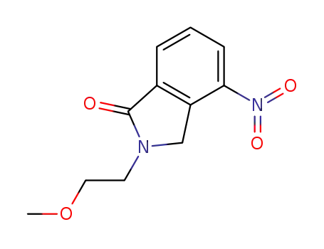 Molecular Structure of 1381925-34-3 (2-(2-methoxyethyl)-4-nitro-2,3-dihydro-isoindol-1-one)