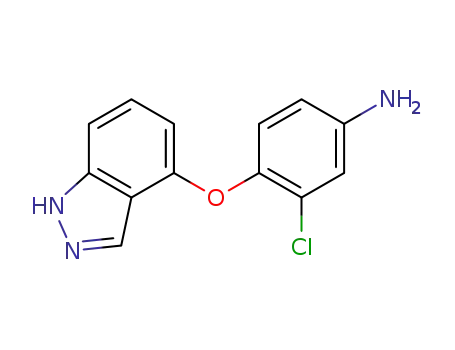 Molecular Structure of 1033810-14-8 (Benzenamine, 3-chloro-4-(1H-indazol-4-yloxy)-)