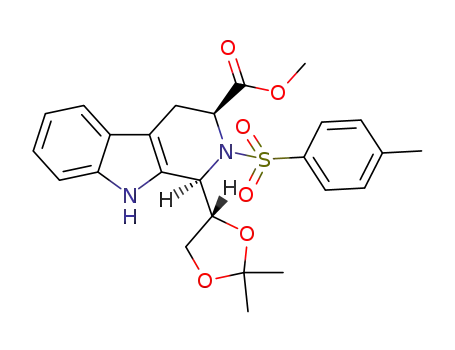 methyl (3S)-1-[(S)-2,2-dimethyl-1,3-dioxolan-4-yl]-2-tosyl-2,3,4,9-tetrahydro-1H-pyrido[3,4-b]indole-3-carboxylate