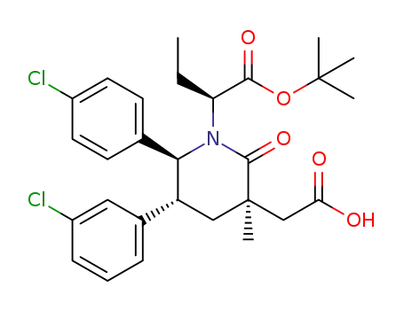 2-((3R,5R,6S)-1-((S)-1-(tert-butoxy)-1-oxo-butan-2-yl)-5-(3-chlorophenyl)-6-(4-chlorophenyl)-3-methyl-2-oxopiperidin-3-yl)acetic acid