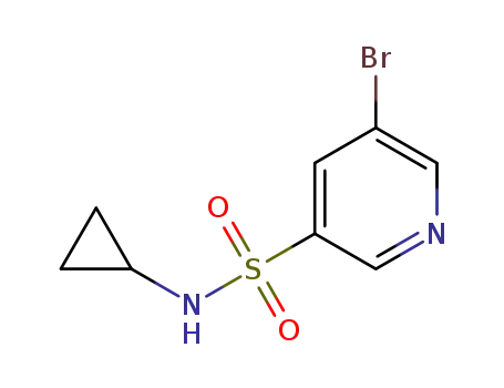 Molecular Structure of 1086064-98-3 (5-broMo-N-cyclopropylpyridine-3-sulfonaMide)