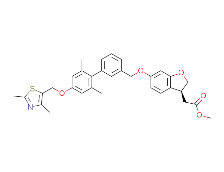 methyl [(3S)-6-({4'-[(2,4-dimethyl-1,3-thiazol-5-yl)methoxy]-2',6'-dimethylbiphenyl-3-yl}methoxy)-2,3-dihydro-1-benzofuran-3-yl]acetate